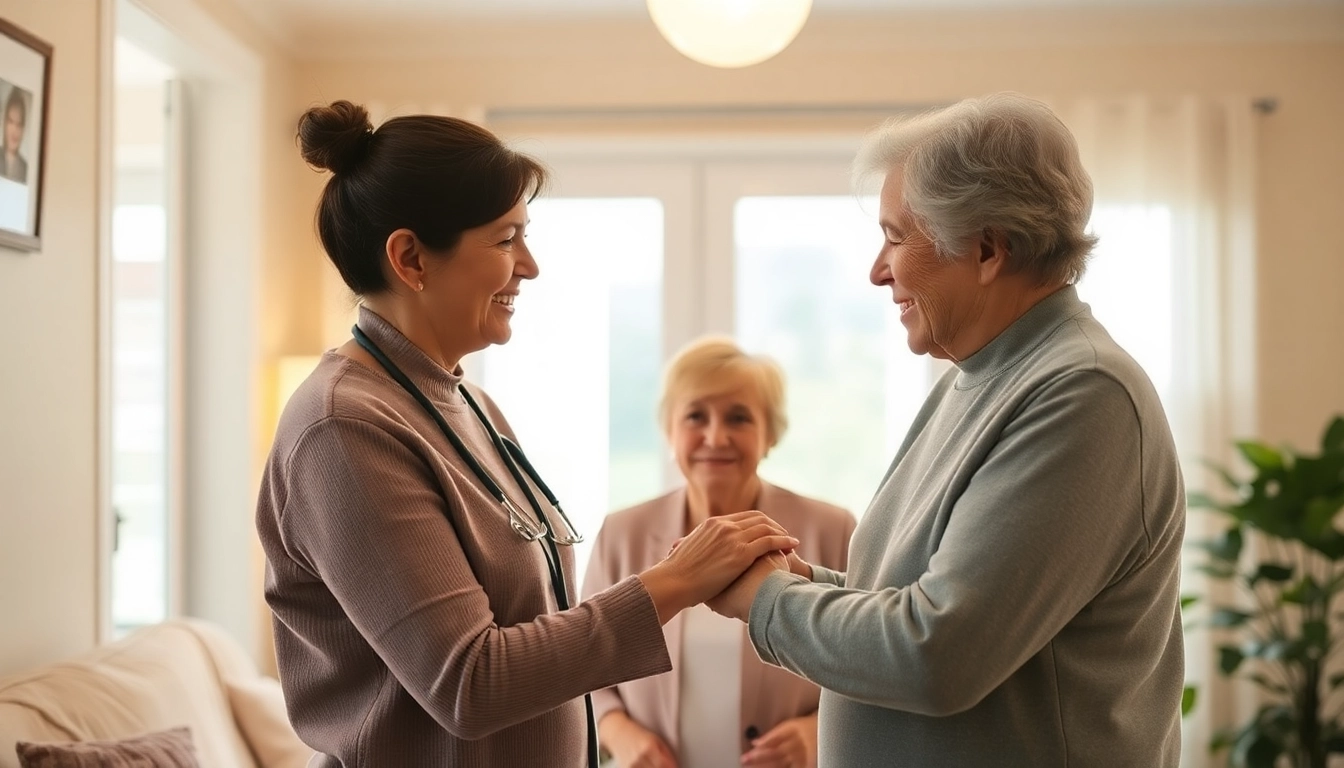 Caregiver providing compassionate ambulante pflege castrop rauxel support to an elderly client at home.