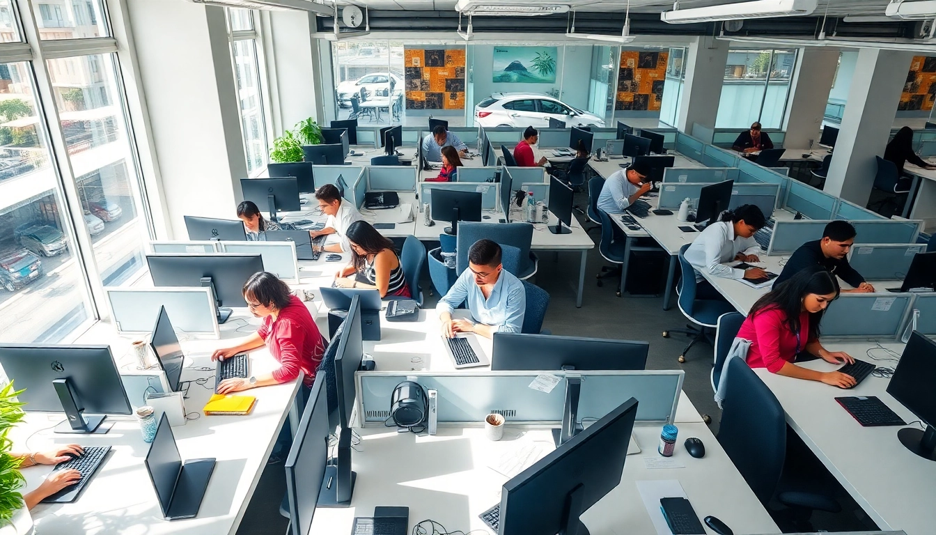 Experience efficient call centers in Tijuana, Mexico with agents engaged in customer support.