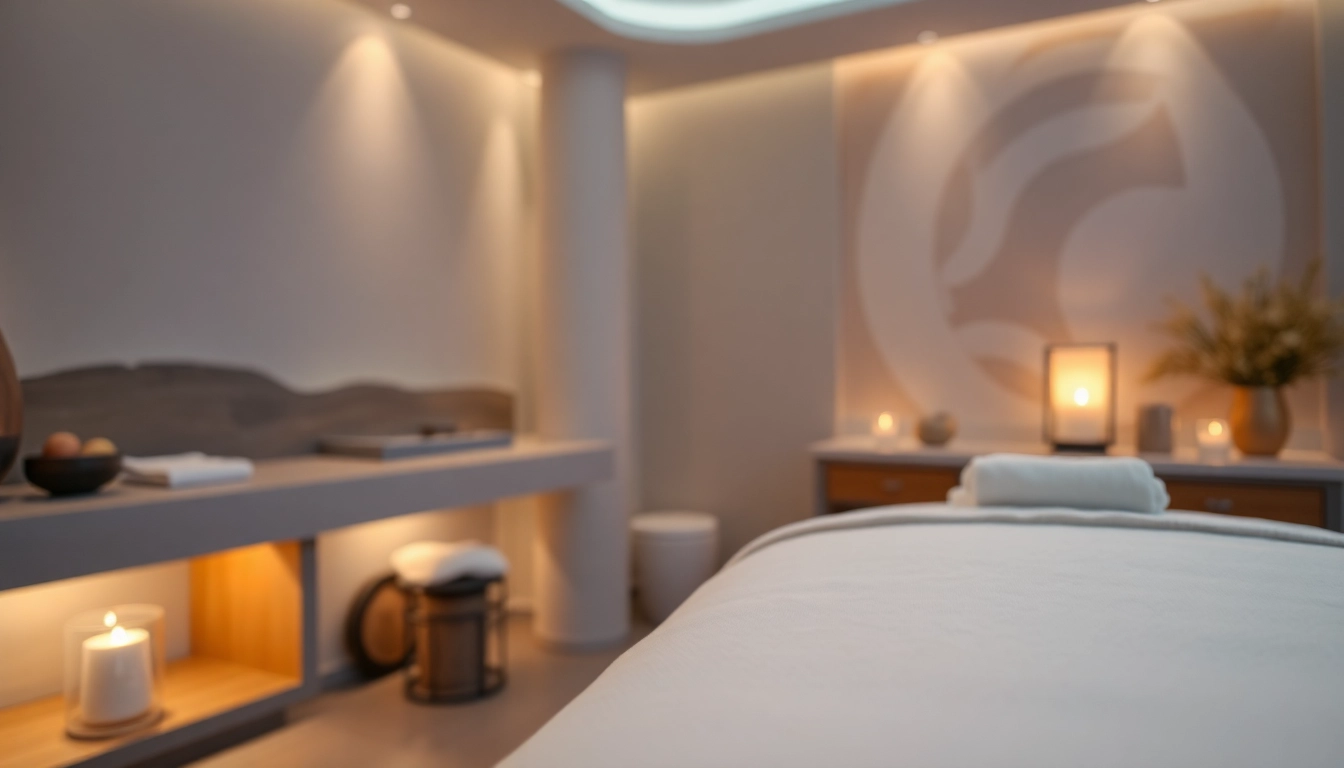 Relaxing spa setting for Faltenbehandlung Zürich featuring soothing decor and ambient lighting.