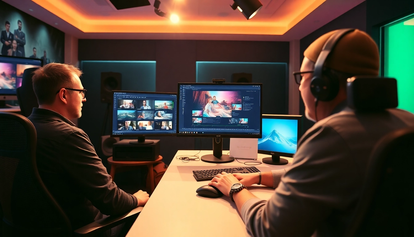 Enhance your projects with Professional Video Editing Services from an expert editor in a creative studio.