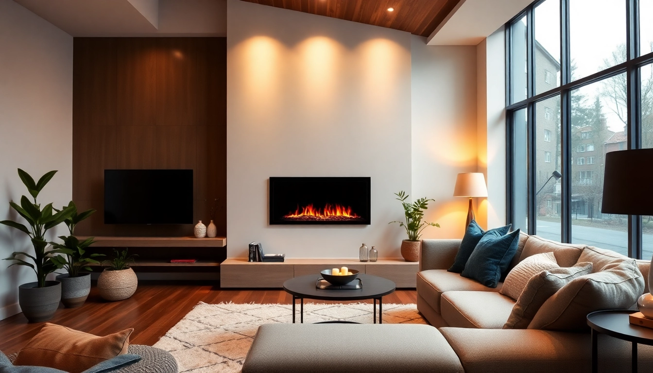 Enhance your space with a stunning water vapor electric fireplace, creating a warm ambiance with realistic vapor flames.