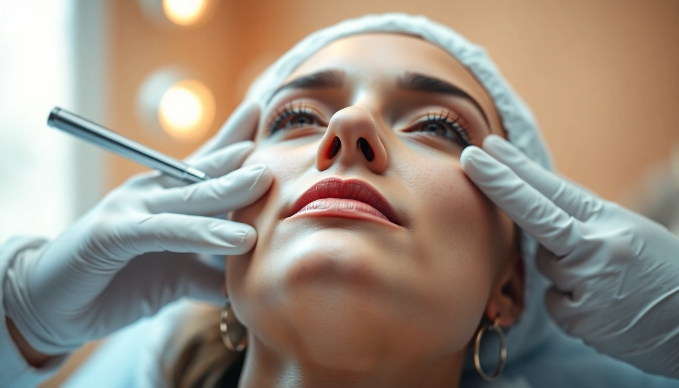Behandlung zur Hautverjüngung mit Botulinumtoxin in einer modernen Klinik.