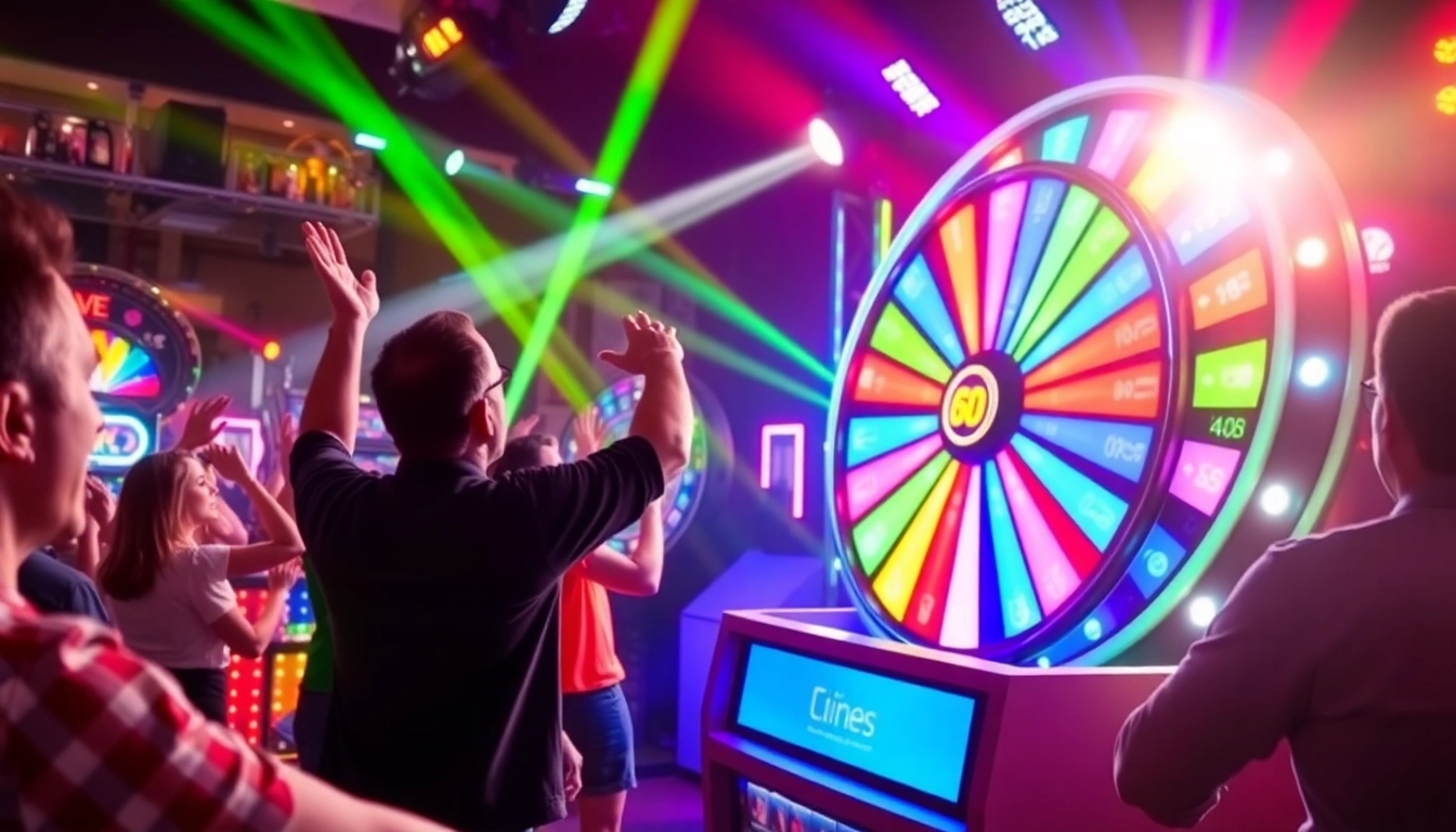 Players enjoying the excitement of crazy time live with a spinning wheel and dynamic host.