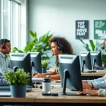 Enhance your understanding of Call Center Pricing with engaged agents in a professional setting.