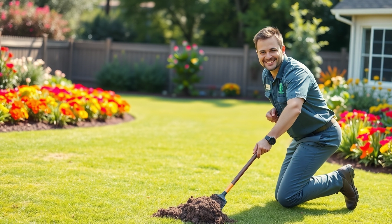 Dog poop cleaning service technician expertly maintaining a clean yard, showcasing professionalism and care.