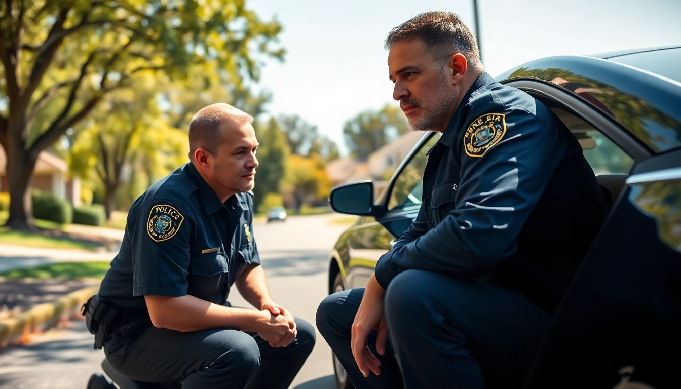 Conducting a drug impairment test on a roadside by a law enforcement officer.