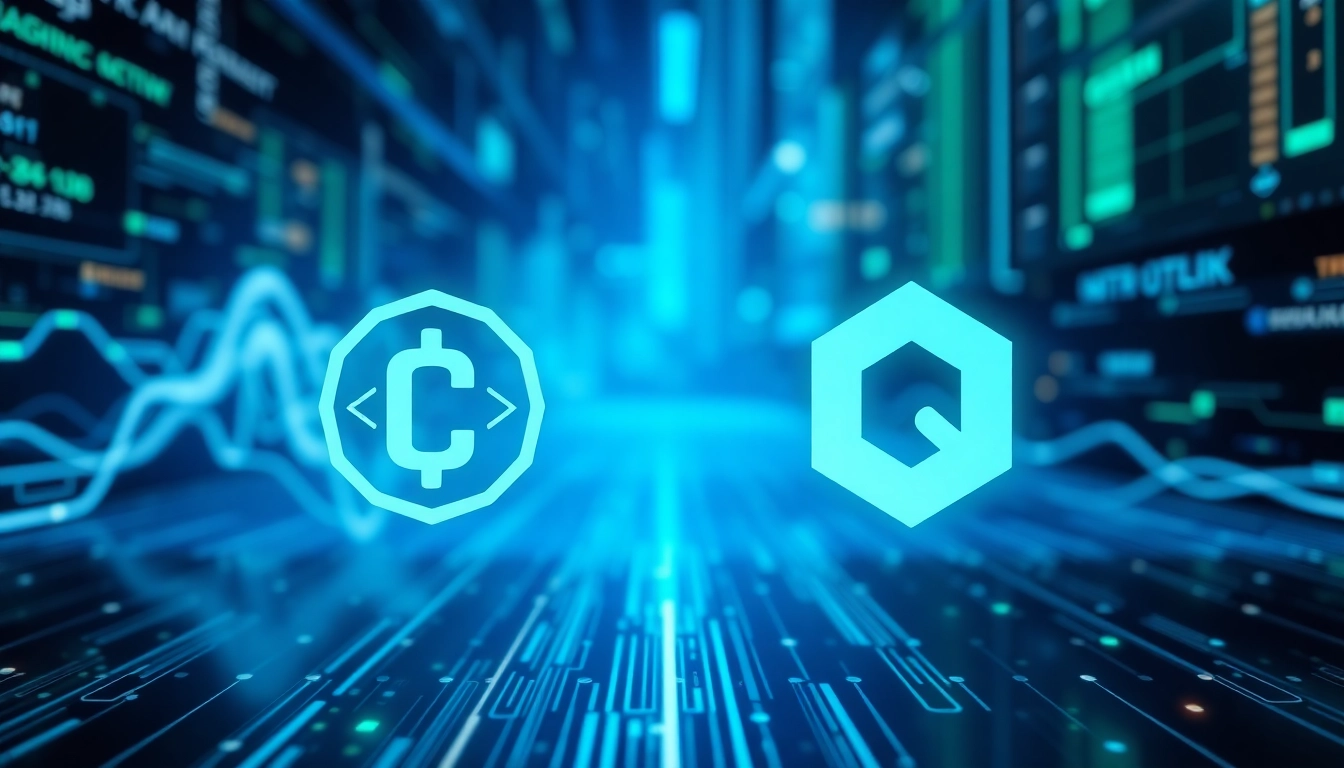 Comparative analysis of chainlink vs quant highlighting their distinct blockchain functionalities.