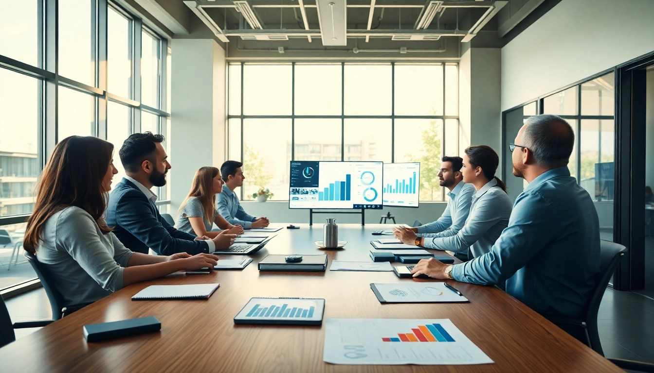 Collaborative session on competitive intelligence insights in a bright professional setting.