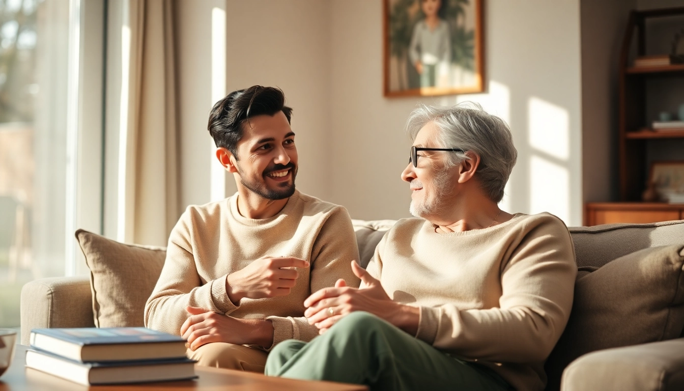 Couple discussing communication in relationships in a cozy setting, showing empathy and connection.