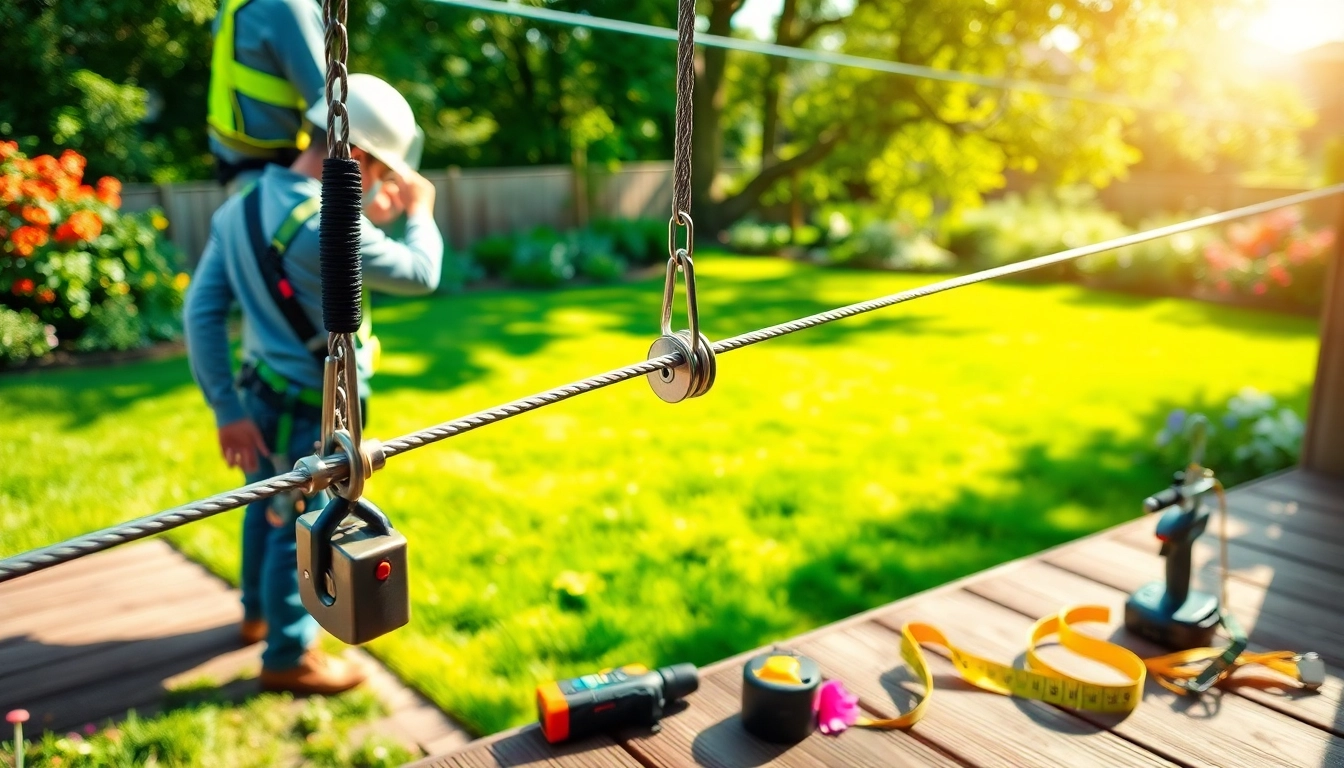 Enhance your garden with a GARDEN ZIP WIRE KIT for thrilling outdoor adventures.