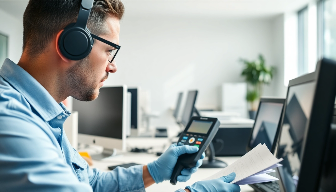 Conducting Pat testing Lichfield on electrical devices in a professional office environment.