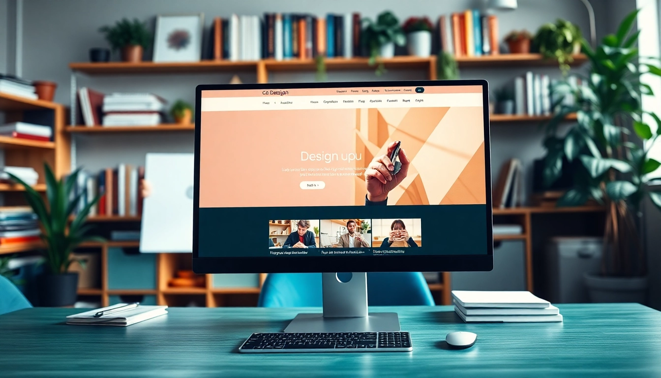 Showcasing engaging website design on a modern workspace with creative elements.