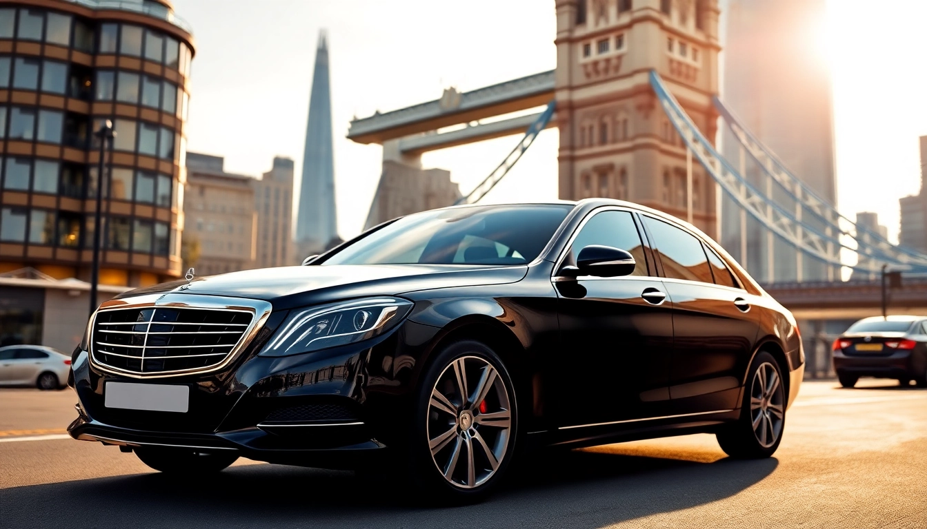 Experience the luxury of a london chauffeur service with a stylish vehicle in an elegant urban setting.