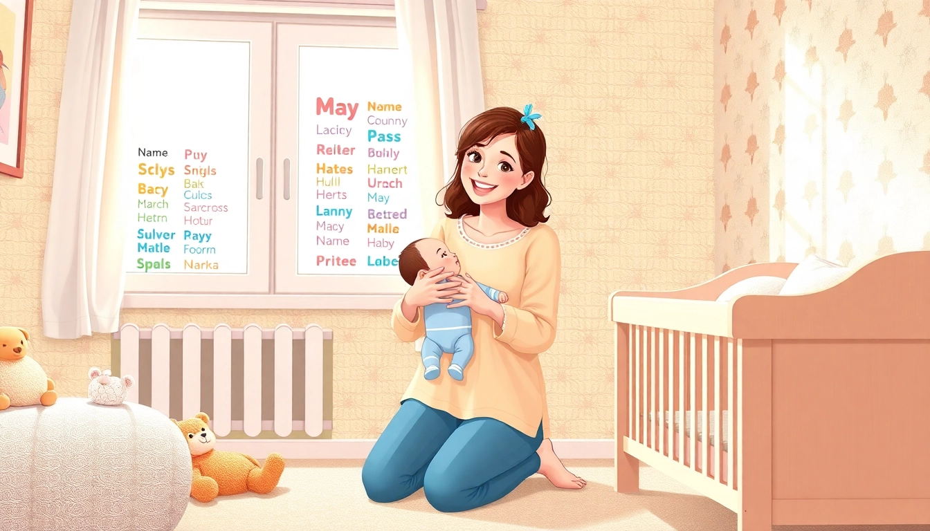 Eligiendo nombres para Niño en una habitación acogedora y alegre, iluminada por luz natural.