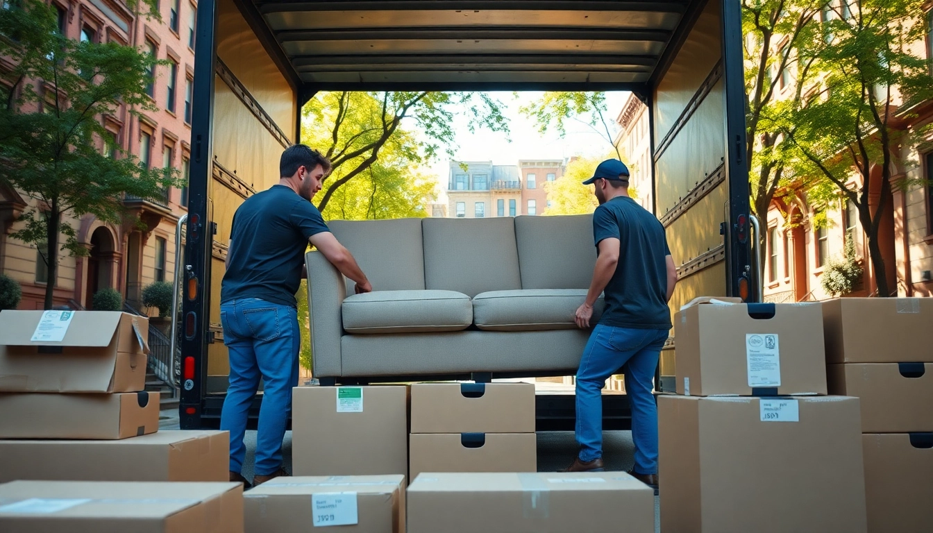 Brooklyn movers loading furniture into a truck, showcasing a professional moving experience.