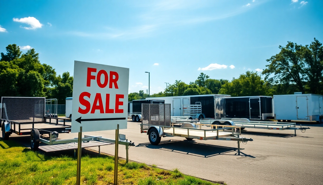 Browse trailers near me in an inviting outdoor lot featuring various models for sale.