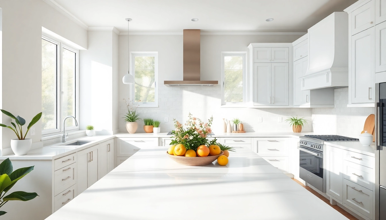 Explore stunning white kitchen cabinets within a modern kitchen setting featuring natural light.