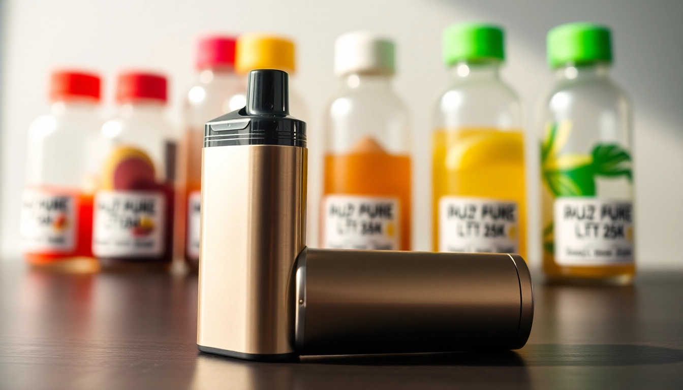 Experience the RAZ LTX 25K vape with sleek design and vivid flavors against a soft blurred background.