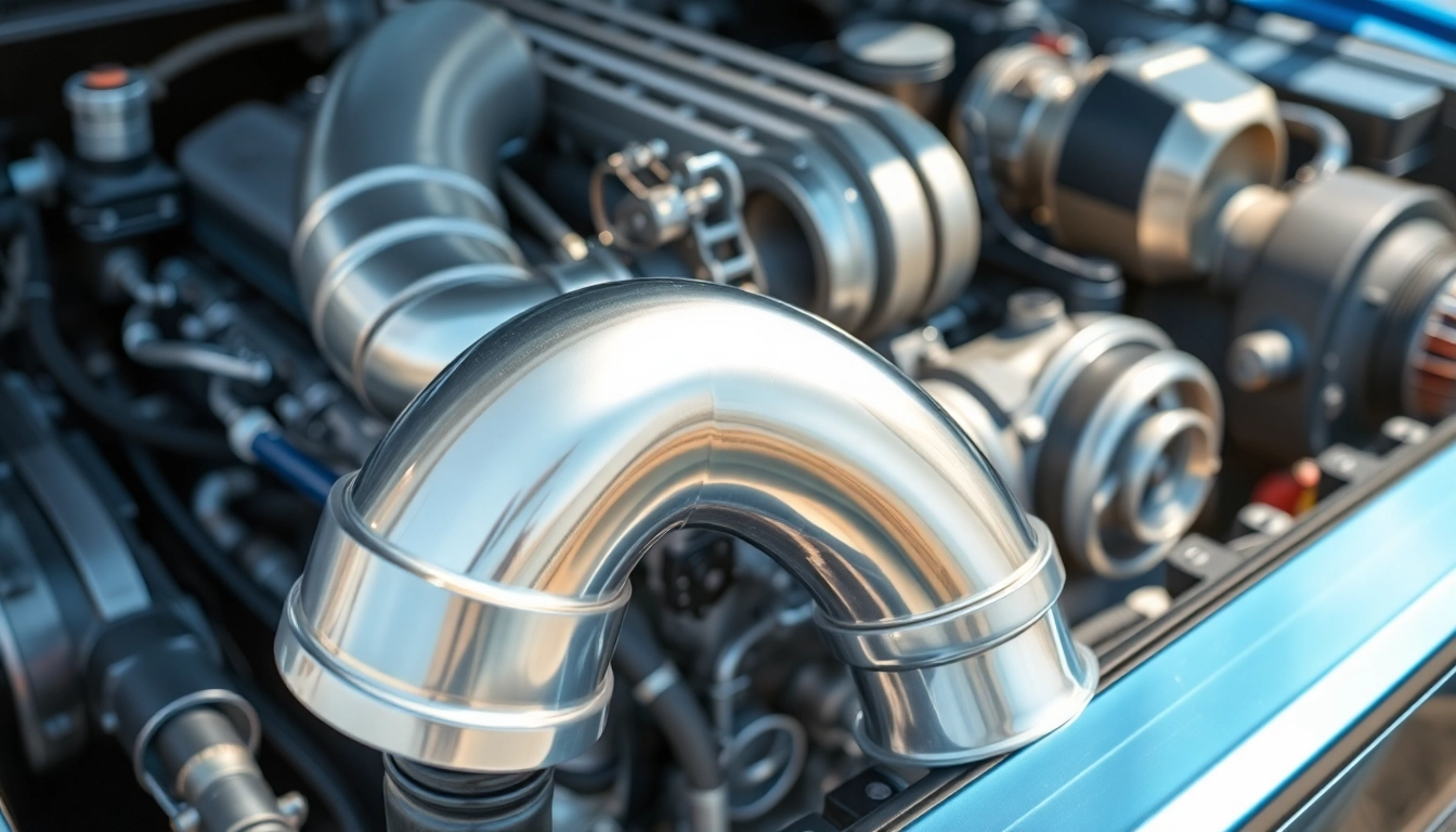 Illustration explaining what is a charge pipe in a car engine with focus on an aluminum pipe connecting components.