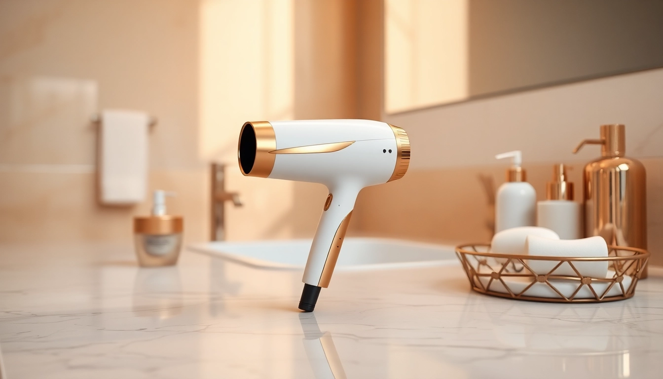 Elevate your styling routine with a high-performance luxury hair dryer designed for effortless drying.