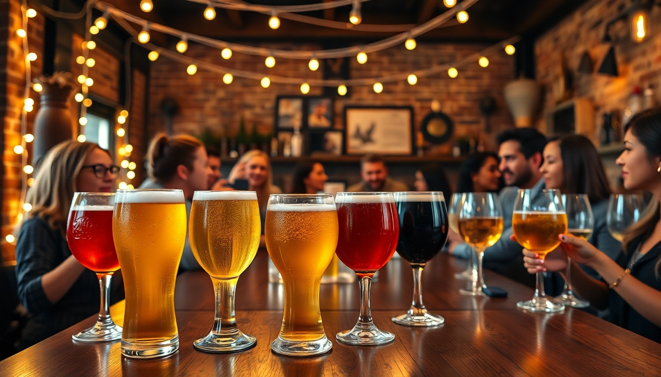 Enjoy beer and wine near me in a cozy bar setting with stylish drinks and lively ambiance.